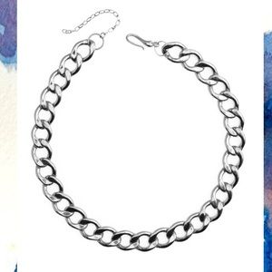 Karen London silver chain choker
